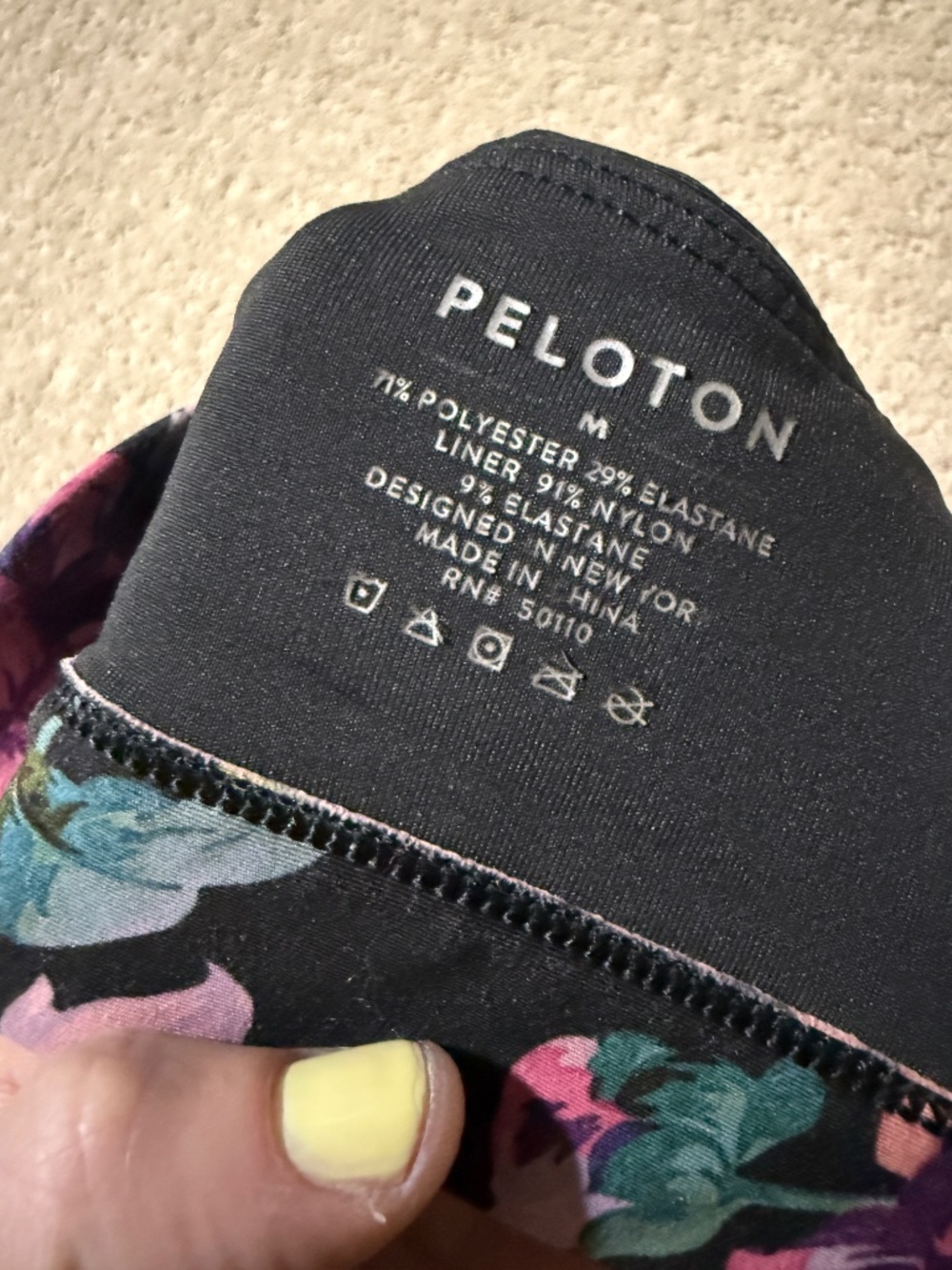 Peloton floral sports bra M - Picture 3 of 3